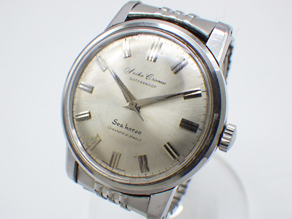 ♪ SEIKO セイコー クロノス シーホース 21石 手巻き ヴィンテージ Cronos SeaHorse シルバーカラー