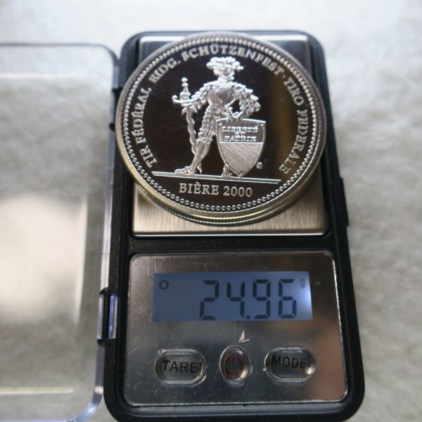 スイス 現代射撃祭 50フラン銀貨 2000年