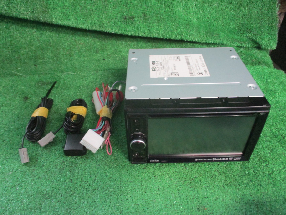 ★Clarionメモリーナビ NX514 BT対応・DVD・ワンセグ★動作良好 516957☆clarion/クラリオン【NX514】メモリーナビ ワンセグ付☆DVD