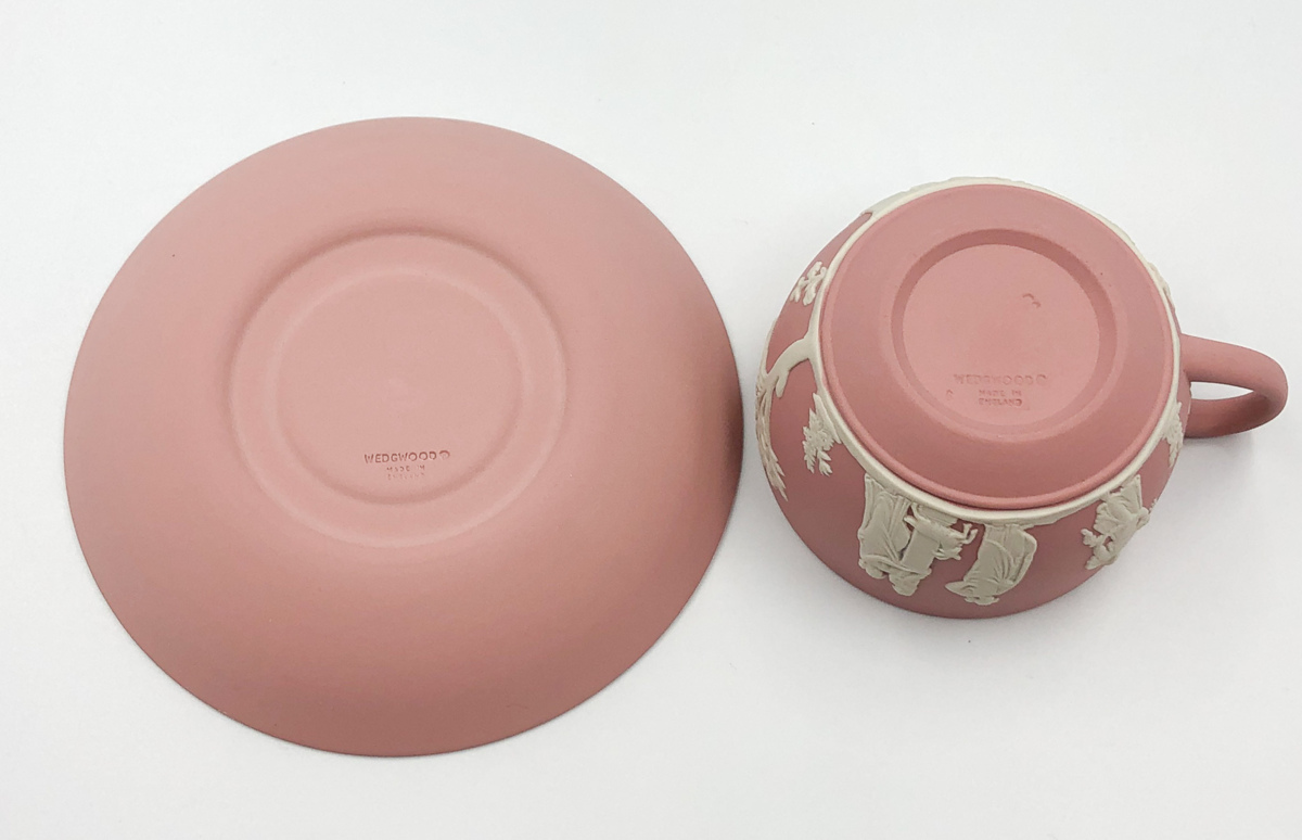 WEDGWOOD ウェッジウッド ジャスパー カップ&ソーサー ブルー ピンク