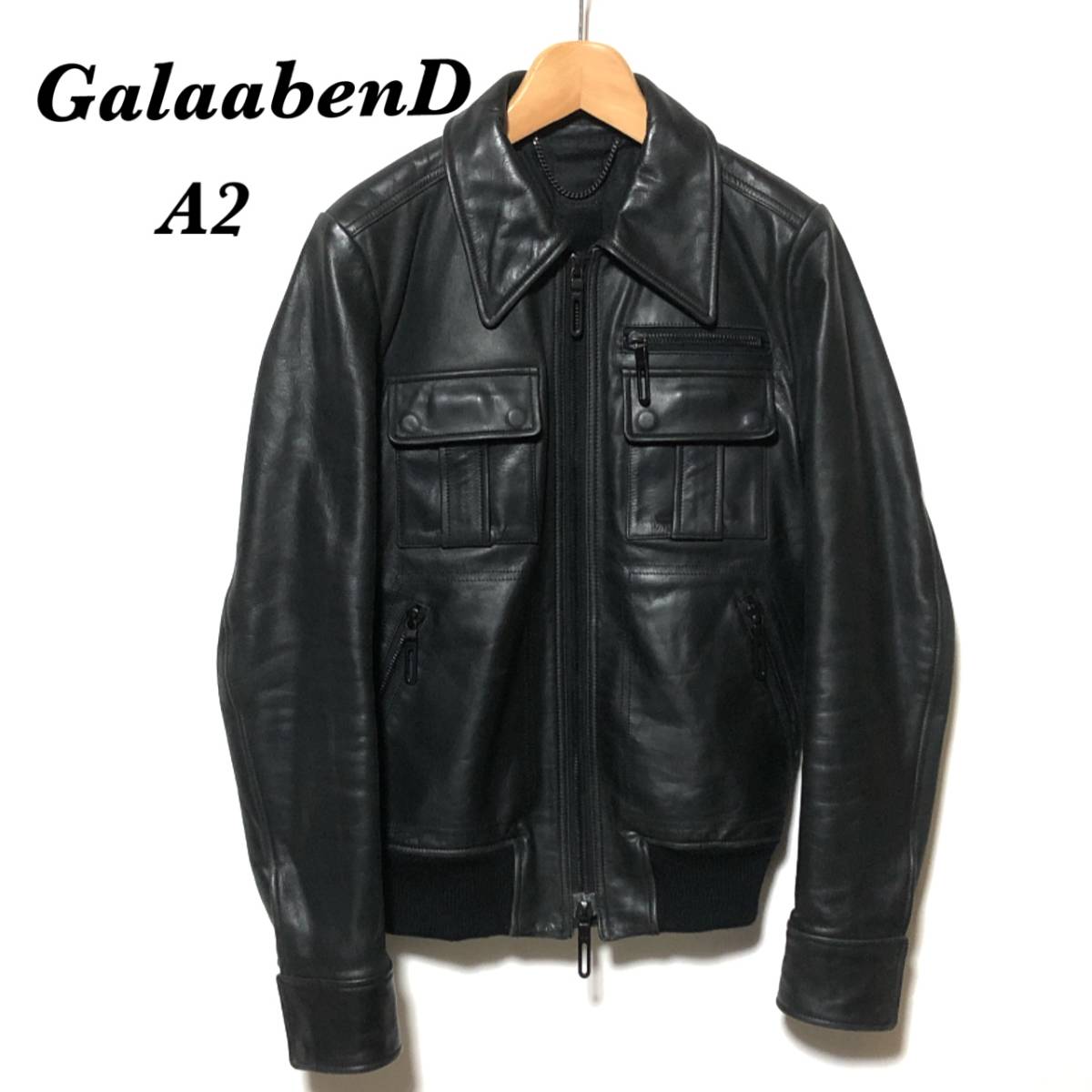 ガラアーベント レザージャケット M/GalaabenD A2 肉厚牛革 ガラアーベント GalaabenD ジャケット ガラアーベント八の字ジップライダースジャケットM galaabend GalaabenD◇ガラアーベント&frasl;ダブルライダースジャケット&frasl;M&frasl;羊革