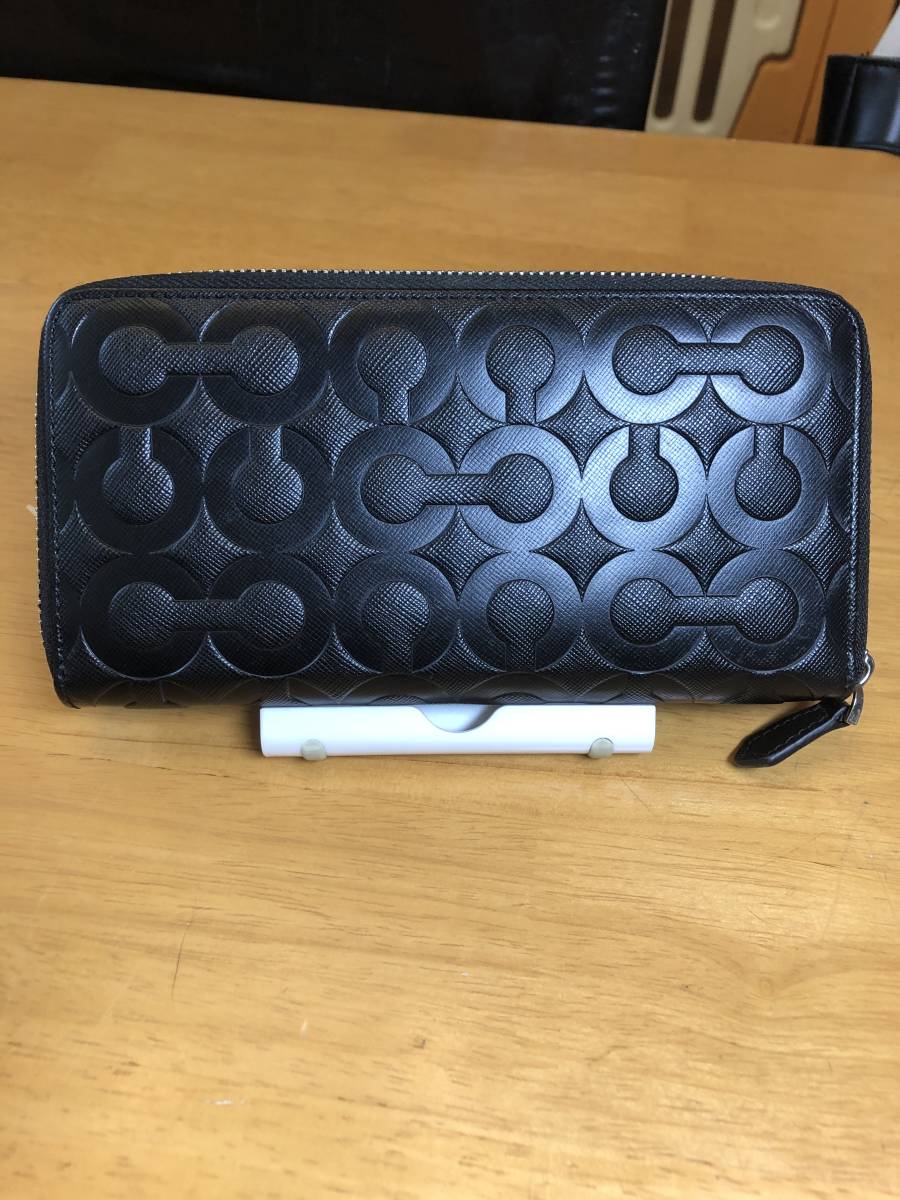 長財布 メンズ コーチ COACH ブラック 財布 黒 アウトレット
