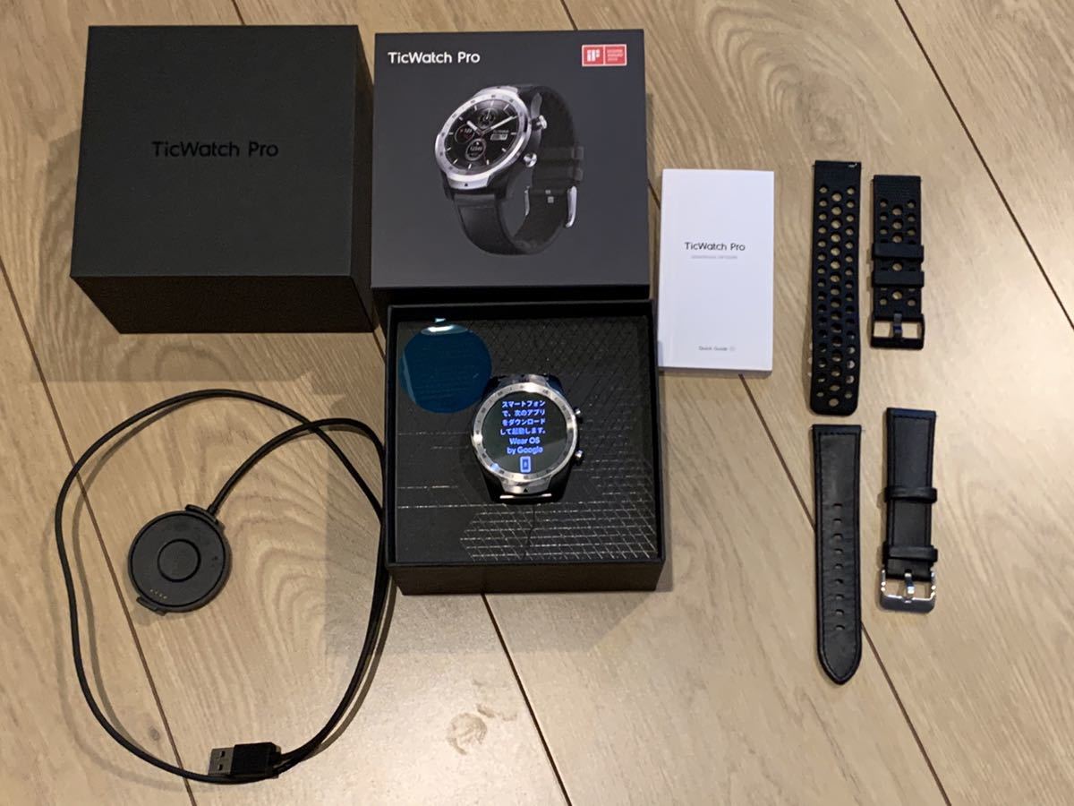 TicWatch Pro スマートウォッチ Wear OS by Google バッテリー長持ち 二重層ディスプレイ iOS/Android対応 電話着信/LINE通知