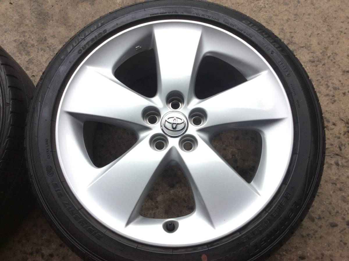 M3113 美品！ プリウス 30 純正 17インチアルミ＆215/45R17 夏タイヤ4 