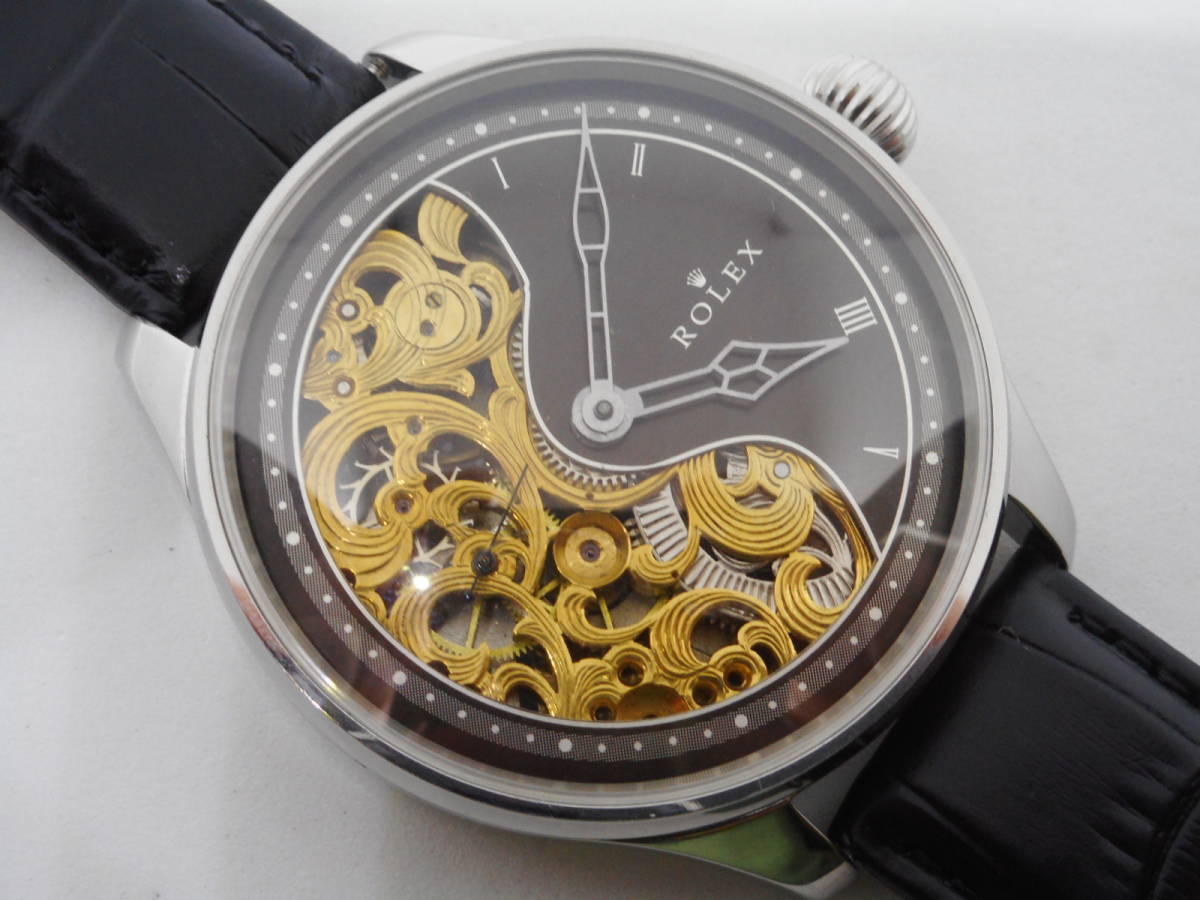 ★1円出品★ロレックス/ROLEX/アンティーク/スケルトン/懐中時計/コンバート/豪華彫金_1