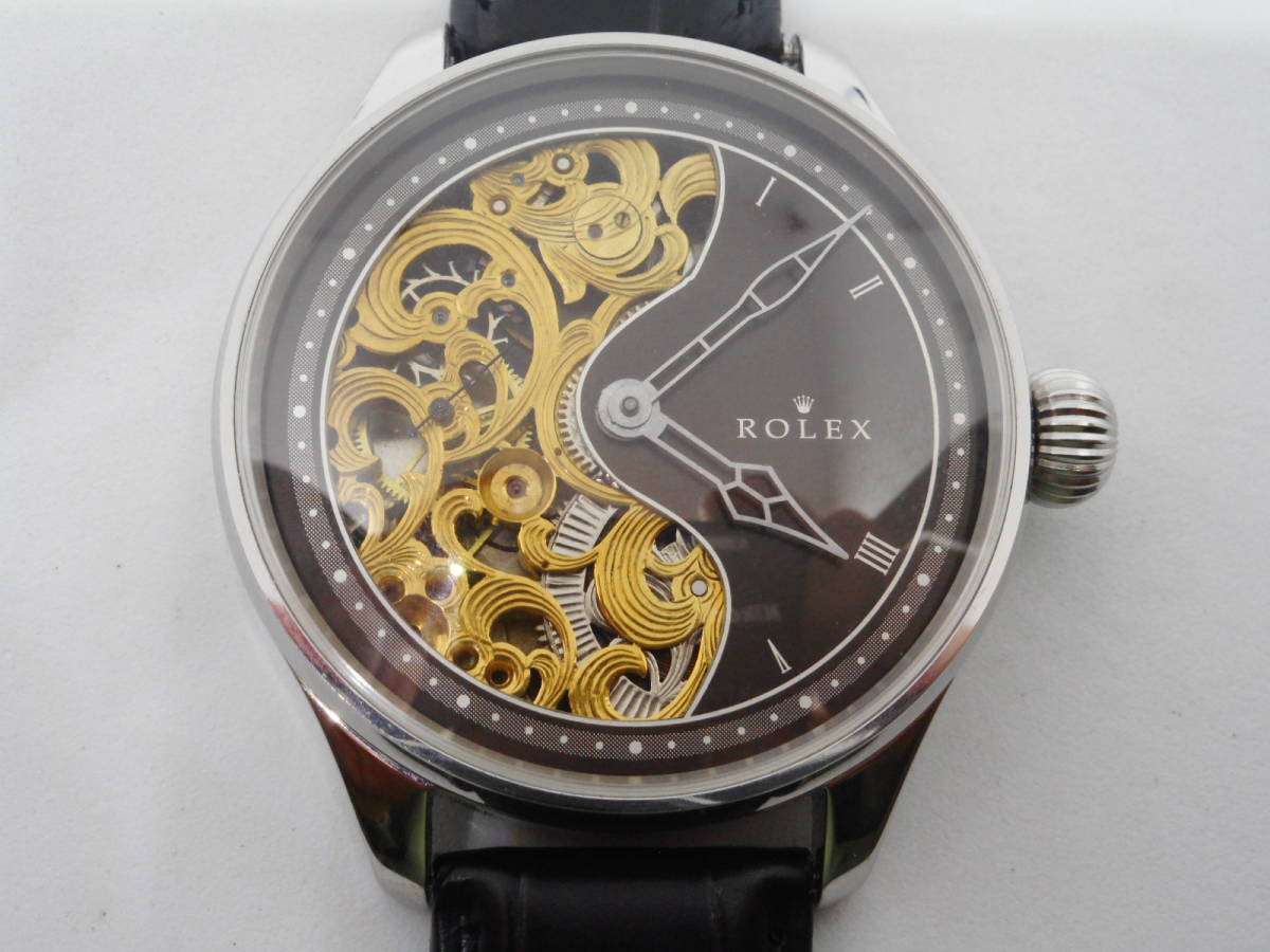 ★1円出品★ロレックス/ROLEX/アンティーク/スケルトン/懐中時計/コンバート/豪華彫金_2