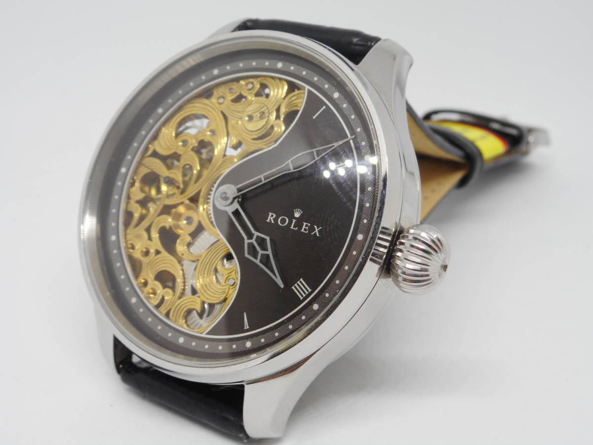 ★1円出品★ロレックス/ROLEX/アンティーク/スケルトン/懐中時計/コンバート/豪華彫金_3