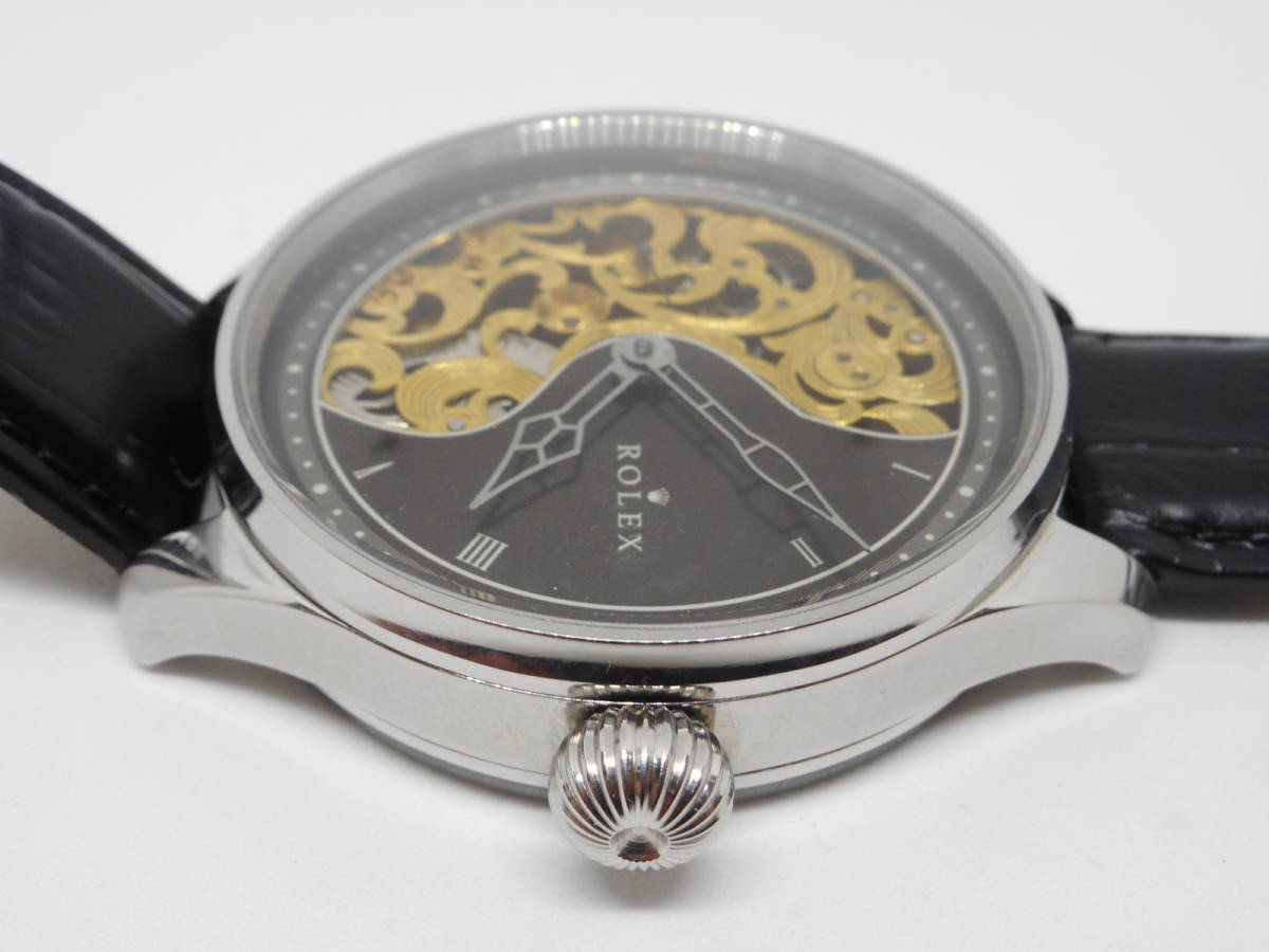 ★1円出品★ロレックス/ROLEX/アンティーク/スケルトン/懐中時計/コンバート/豪華彫金_6