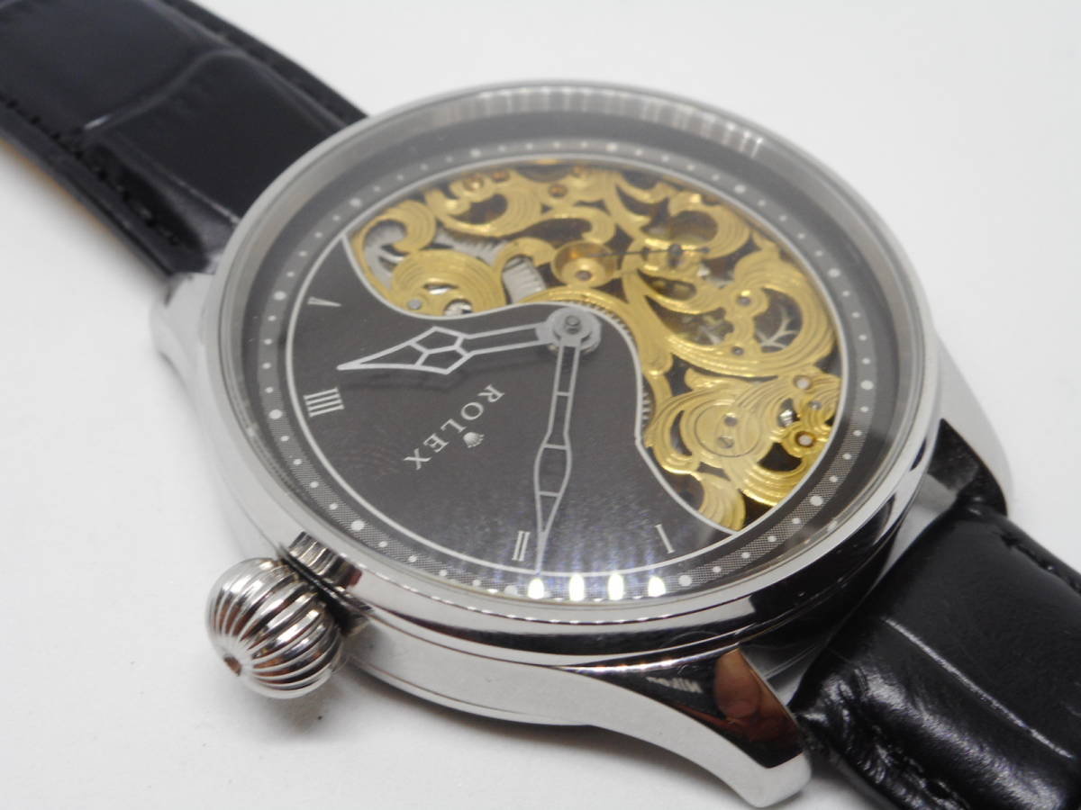 ★1円出品★ロレックス/ROLEX/アンティーク/スケルトン/懐中時計/コンバート/豪華彫金_7