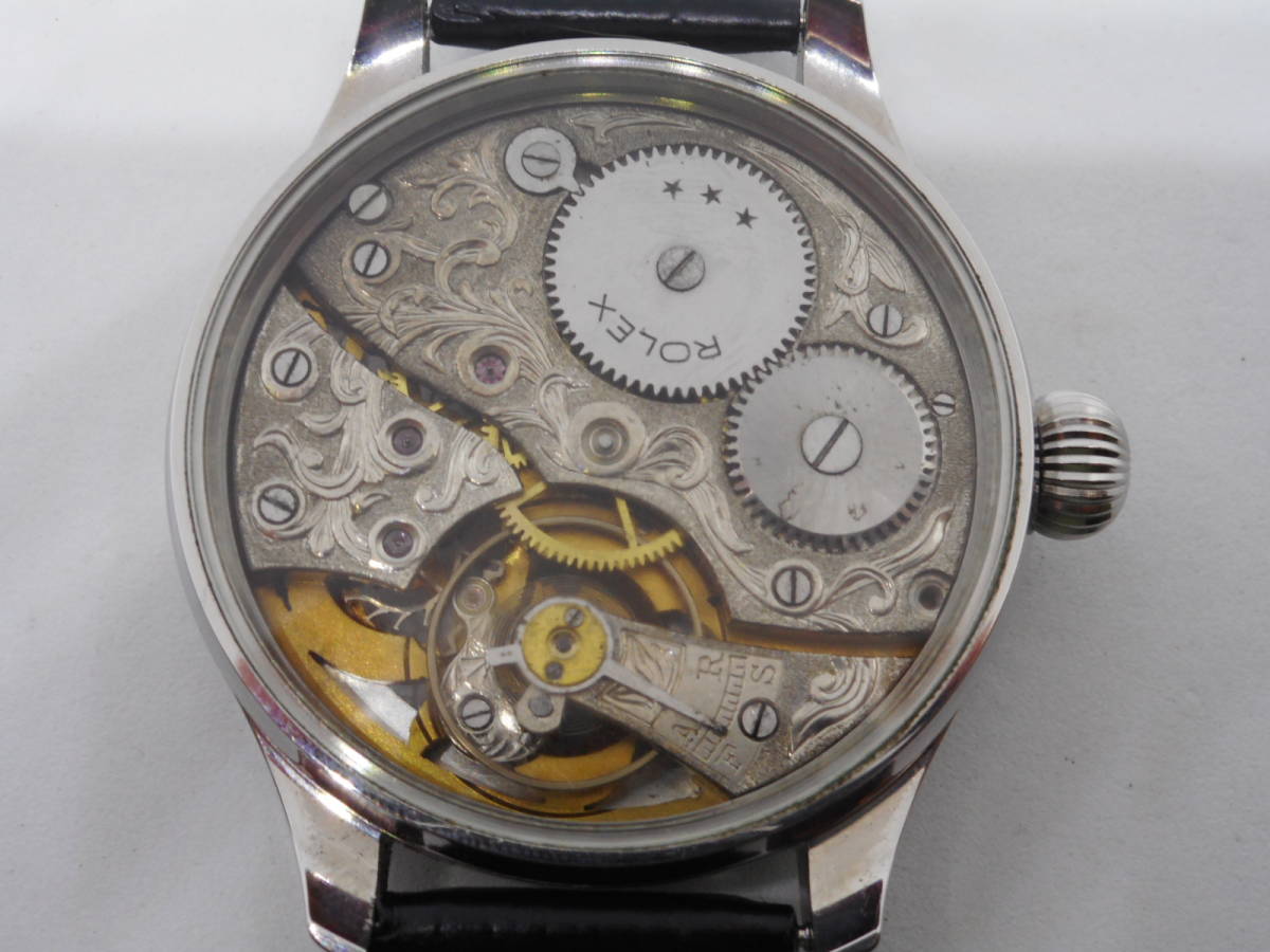 ★1円出品★ロレックス/ROLEX/アンティーク/スケルトン/懐中時計/コンバート/豪華彫金_8