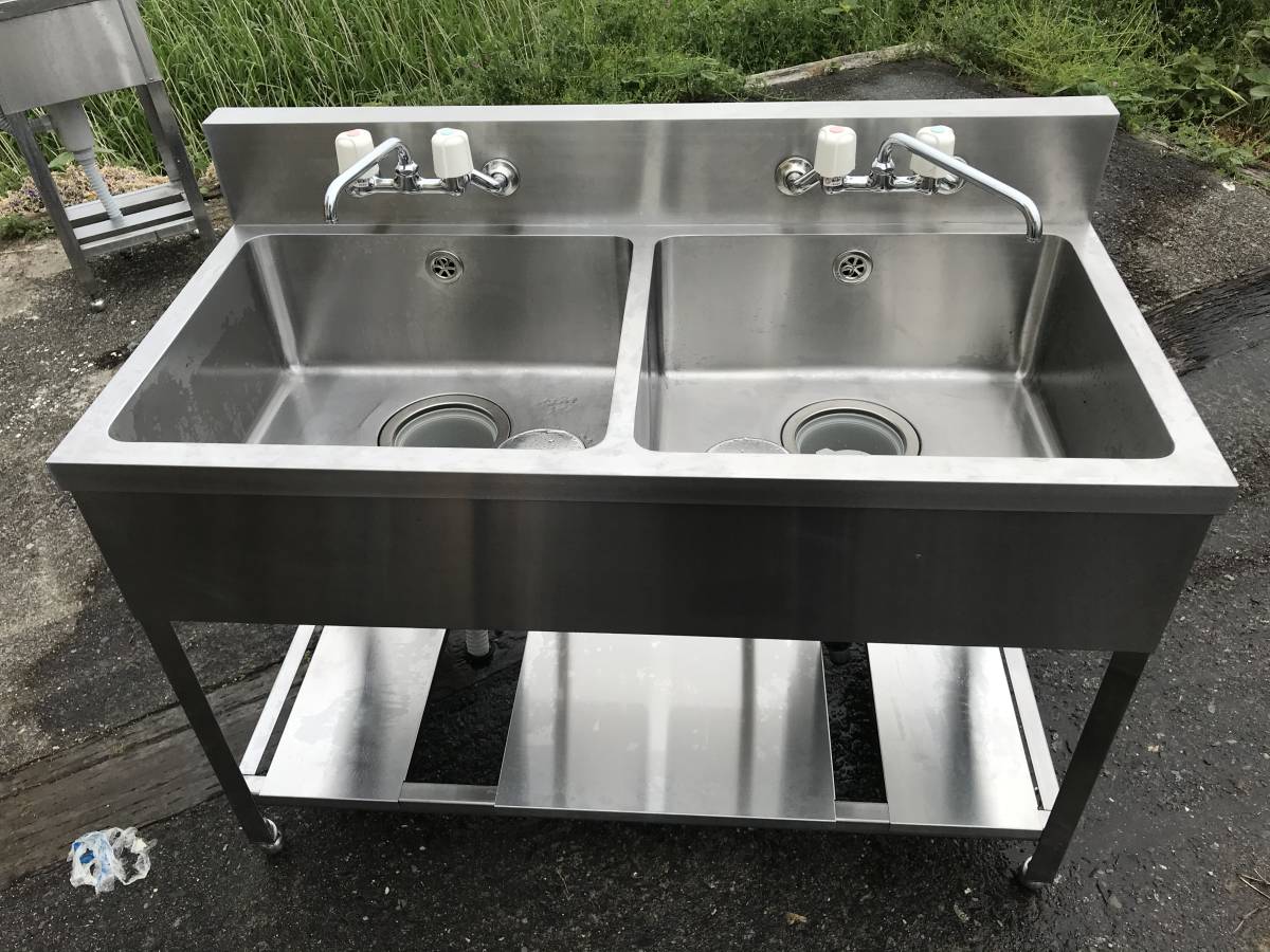 ステンレス 業務用 業務用シンク 2槽シンク 業務用二槽シンク KP2-1000