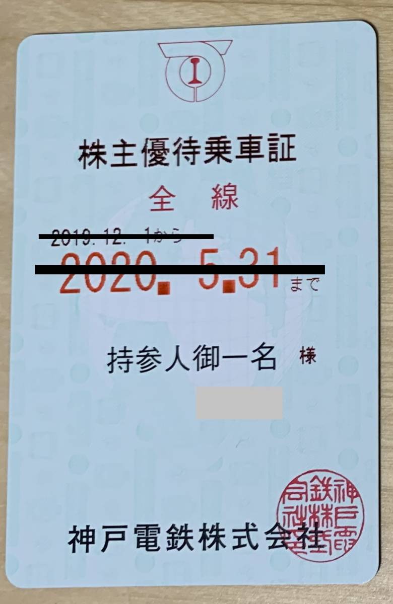 神戸電鉄 株主優待乗車証 電車全線 定期券 【簡易書留 送料無料】 神鉄 株主優待乗車証 神戸電鉄 簡易書留 電車全線