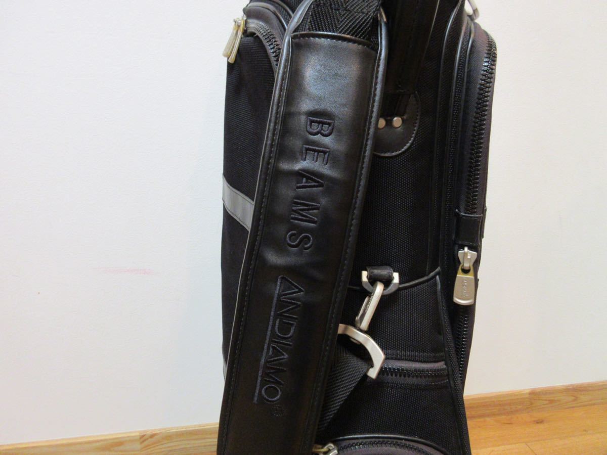 ビームス別注　キャディバッグ 黒色　中古 BEAMS ゴルフ ゴルフ） Rover JONES キャディバッグ」の落札相場・落札価格