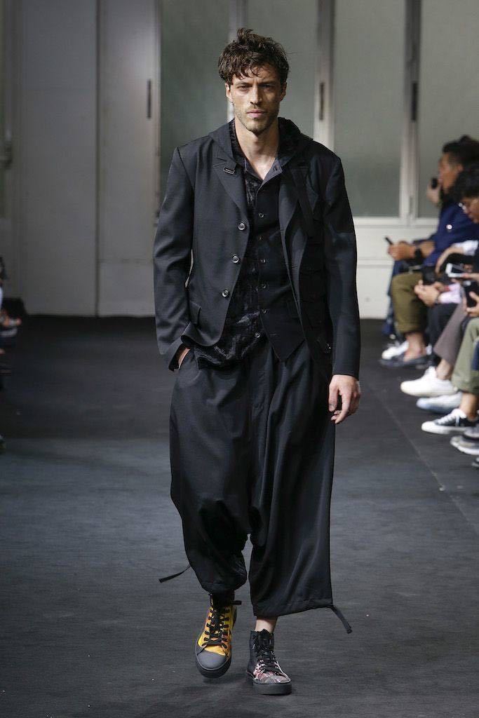 19ss LOOK1 yohjiYohji Yamamoto POUR HOMME ヨウジヤマモト プールオム シワギャバ　ウールギャバ　バルーンパンツ　サルエルバルーン