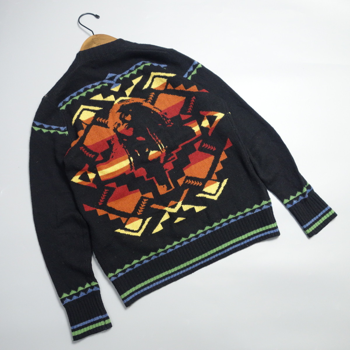 名作 ヒステリックグラマー ネイティブ柄 ガール ニットカーディガン F 1円 美品 HYSTERICGLAMOUR ヒステリックグラマー ネイティブガール