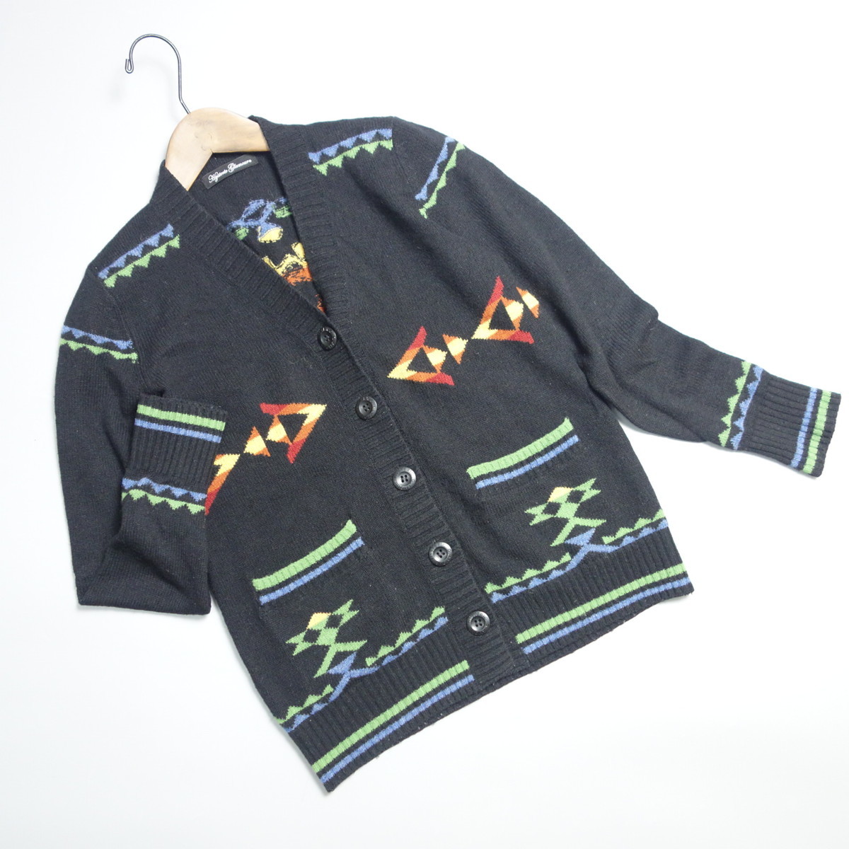 名作 ヒステリックグラマー ネイティブ柄 ガール ニットカーディガン F HYSTERIC GLAMOUR - ヒステリックグラマー ネイティブ柄 パイル