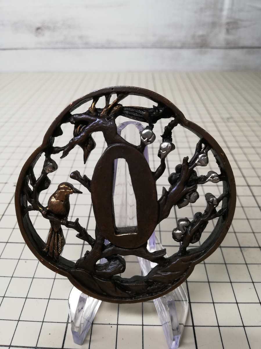 刀鍔 鍔 日本刀装具 銅地 細工 刀装具 絵金銀 拵製作用