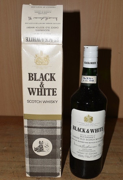 Black & White ウィスキー 760ml 74年以前 古酒 60/4B78☆古酒 未開栓 BLACK&WHITE ブラックアンドホワイト ブキャナン