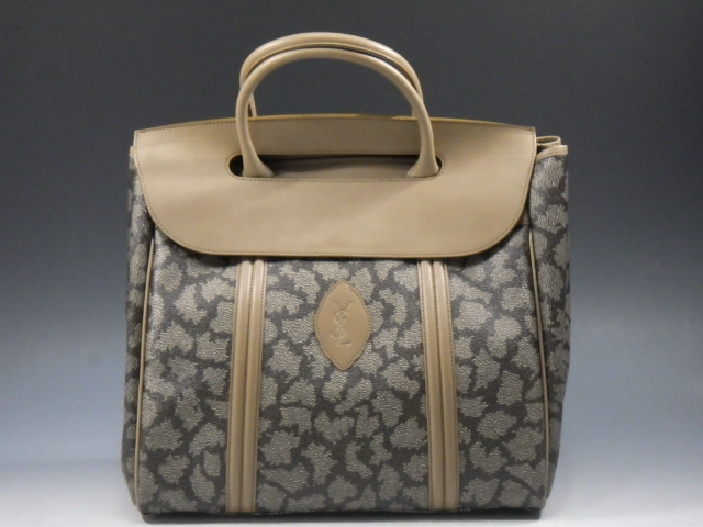 r0G068R ヴィンテージ YSL イヴ・サンローラン sacs キリン柄 ジラフ柄
