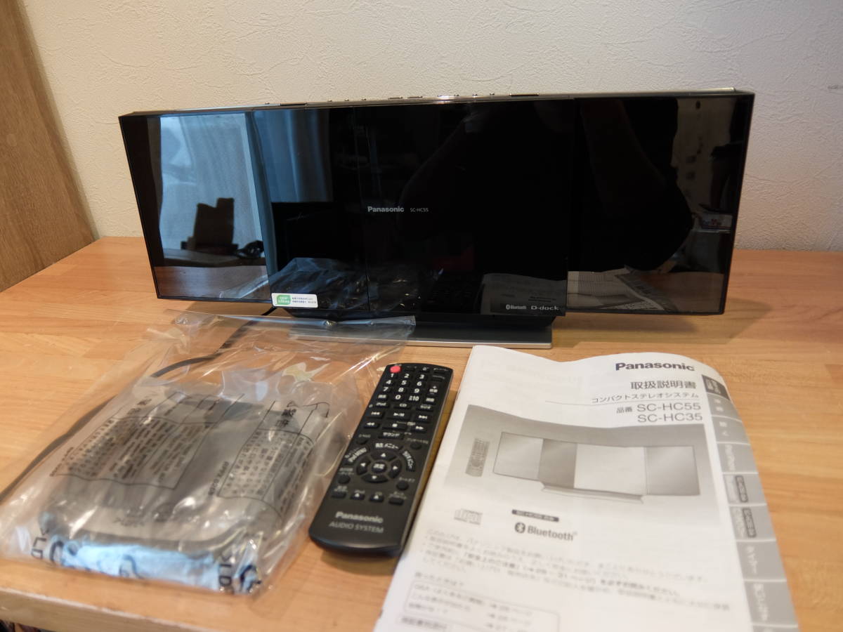 Panasonic コンパクトステレオシステム SC-HC55 -K ブラック 中古