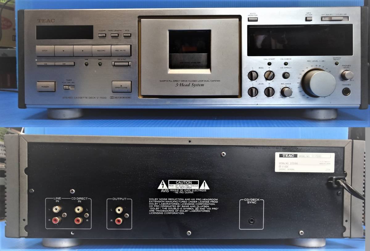 TEAC ステレオカセットデッキ V-7000 中古ジャンク品 D Yahoo
