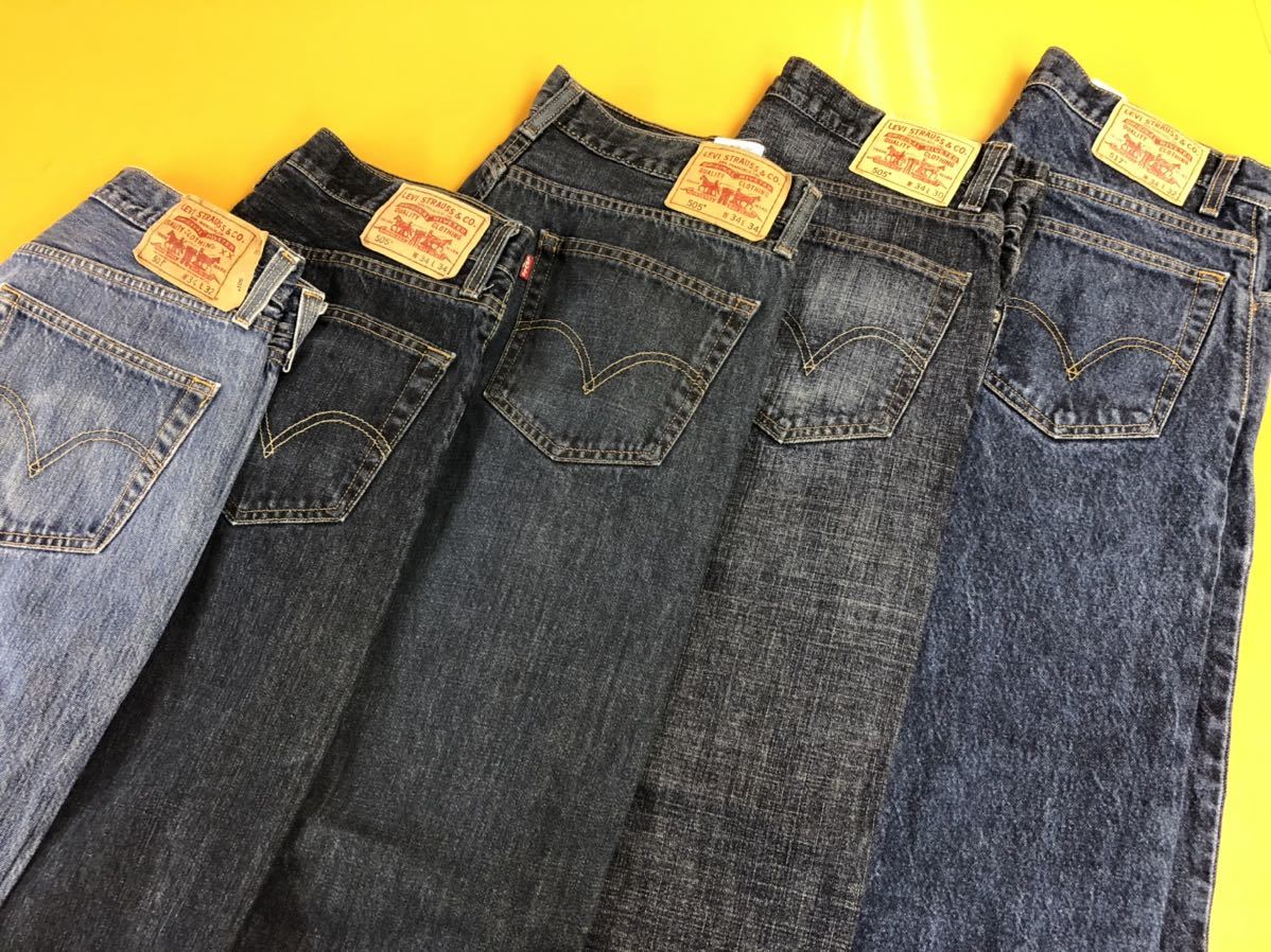 【豊富な，得価】 USA古着卸 リーバイス 501 517 505 Gパン w34 5本 セット まとめ売り ウエスト 86㎝ ジーパン ブルーデニム 卸売 大きいサイズ(W34)｜売買されたオークション情報、yahooの商品情報をアーカイブ公開 - W34