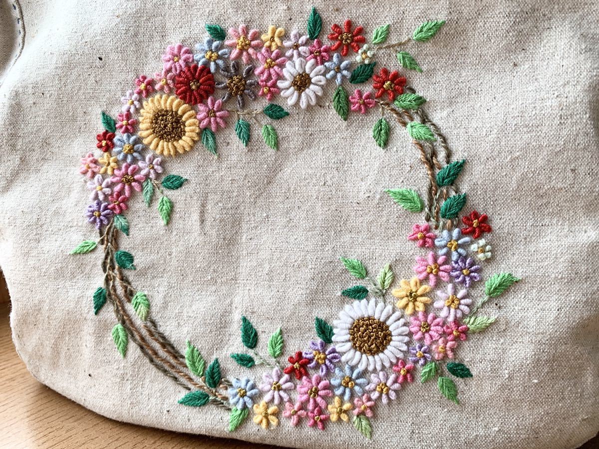お花のバッグ リース ブーケ 手刺繍 ハンドメイド リネン生地 その他 売買されたオークション情報 Yahooの商品情報をアーカイブ公開 オークファン Aucfan Com