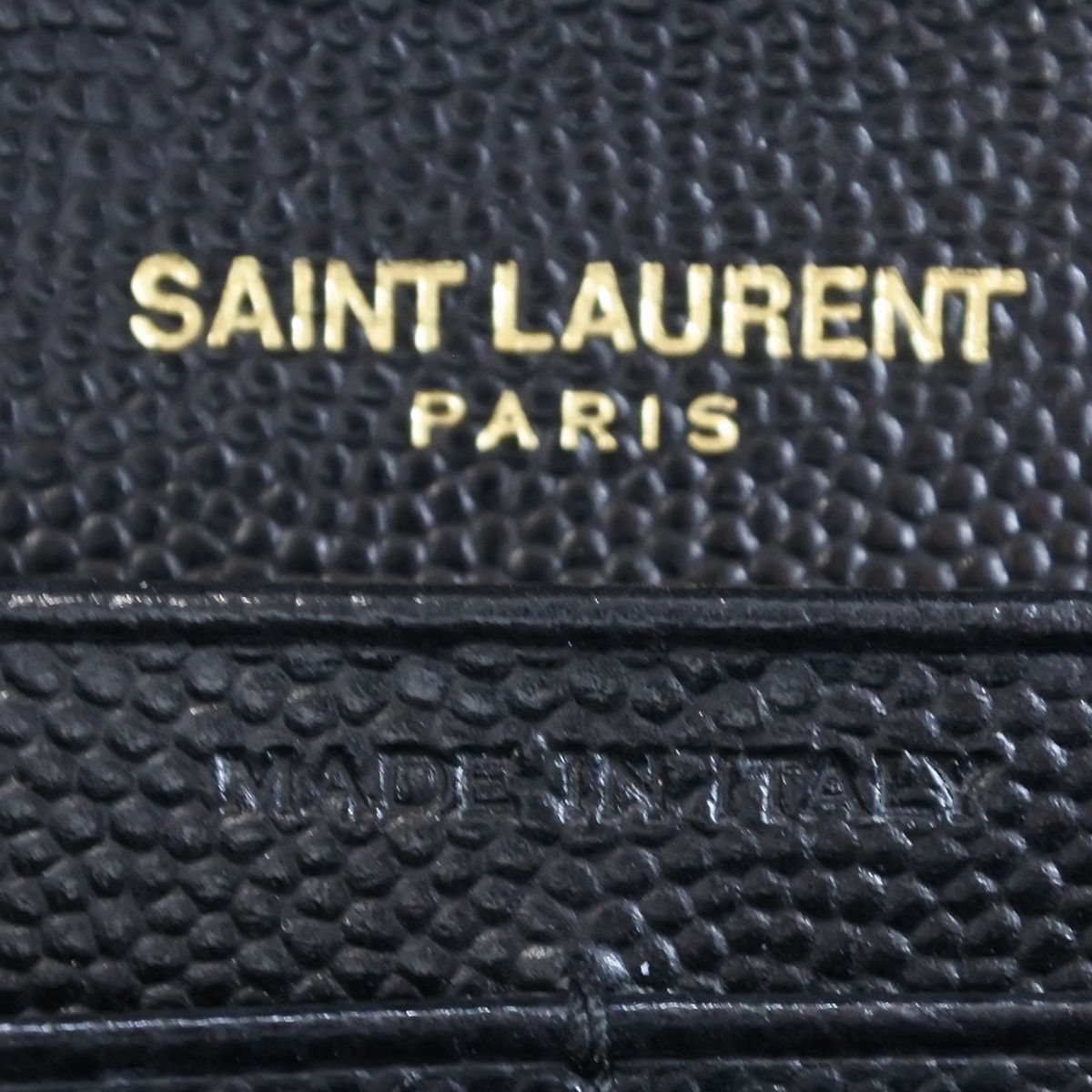 [美品]Yves Saint Laurent メンズ 長財布 黒 レザー SAINT サンローラン 長財布 YSL ブラックレザー ジャンク品 質屋かん