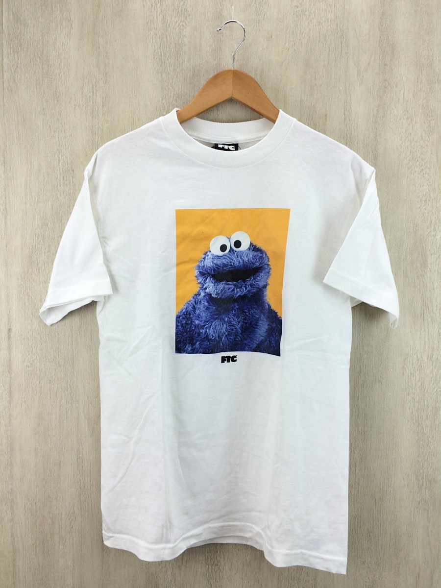 FTC◆x SESAME STREET/COOKIE MONSTER TEE/Tシャツ/M/コットン/WHT Cookie Sesame Monster Premieres Theif\" Safe