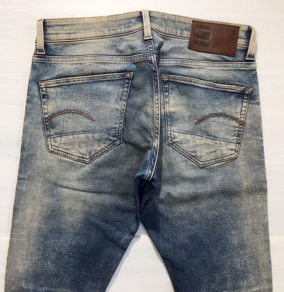  G-STAR RAW ジースター ロウ 3301 SUPER SLIM 色落ち加工 ストレッチ素材 インディゴデニム ジーンズ W33L32(W33～)｜売買されたオークション情報、yahooの商品情報をアーカイブ公開 - オークファン W33～