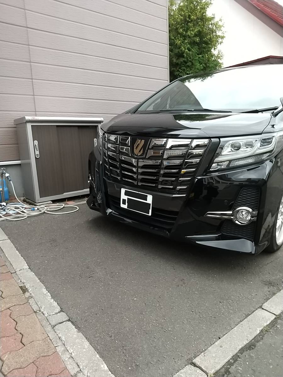 30 アルファード 前期 ボンネット フード モール 202黒　送料無料_2