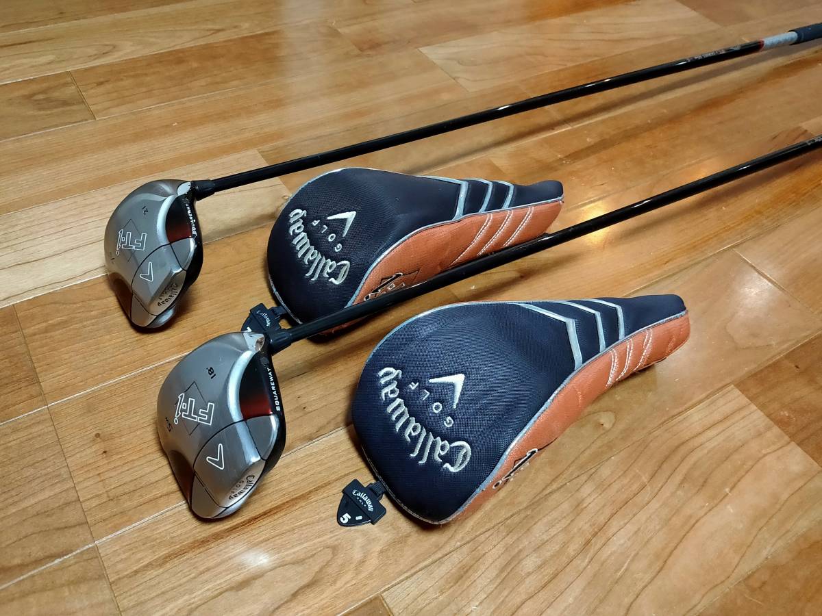 中古 キャロウェイ FT-i SQUAREWAY 5W 18° & 7W 21° 2本セット 純正シャフト フレックスS スクエアウェイ　　_8