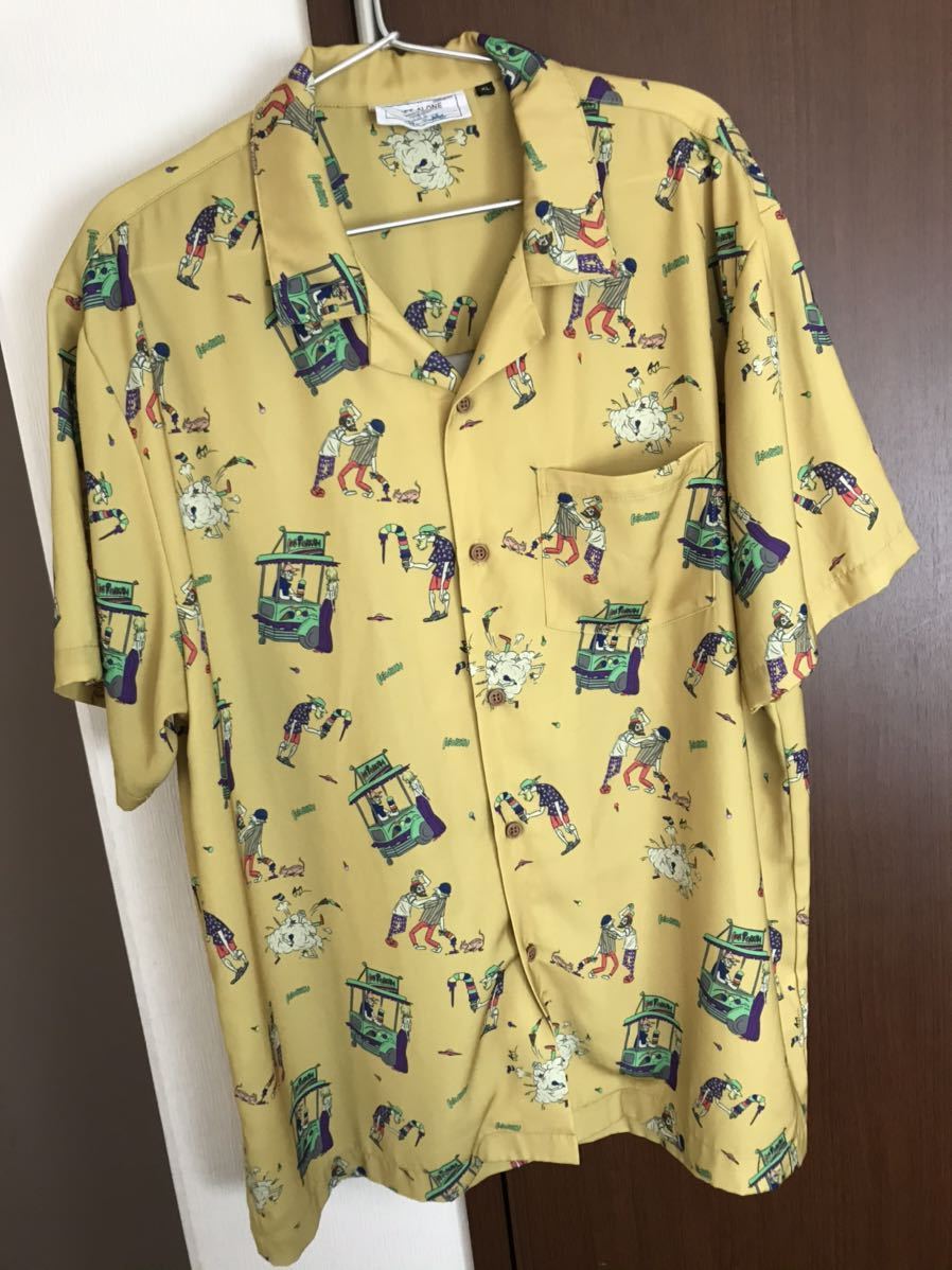アロハブロッサム Aloha Blossom ティキ TIKI イエロー アロハシャツ
