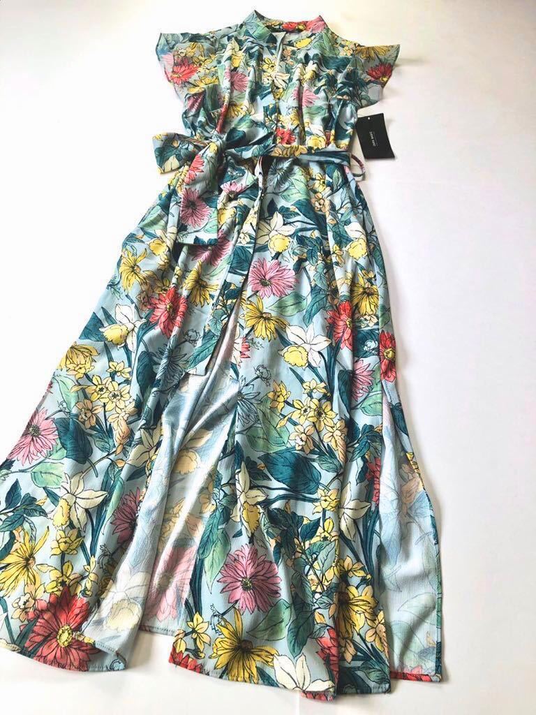 ZARA ザラ 花柄 ロング ワンピース ボタニカル フラワー 華やか きれい 