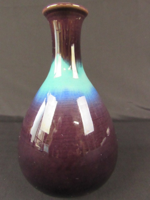 三代 徳田八十吉 花入 八十吉銘 彩釉磁器 九谷焼 人間