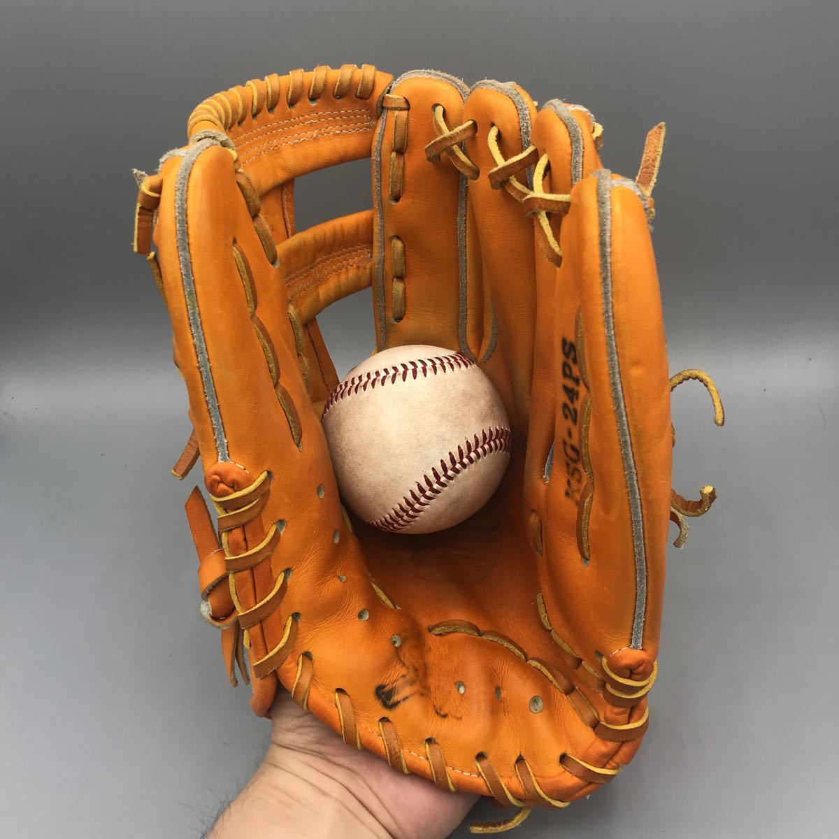 久保田スラッガー 野球 内野手用 硬式グローブ 硬式 グローブ 内野用 KUBOTA - | スラッガー硬式グローブ 大人 一般 硬式グラブ C GRオレンジ