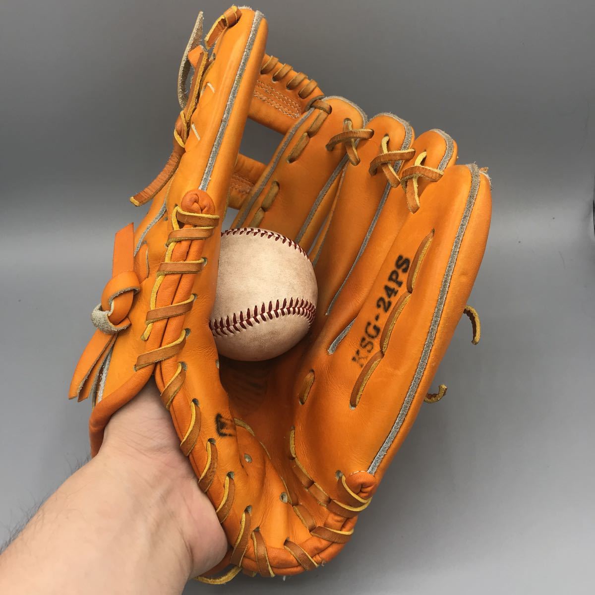 久保田スラッガー 野球 内野手用 硬式グローブ 硬式 グローブ 内野用 KUBOTA - | スラッガー硬式グローブ 大人 一般 硬式グラブ C GRオレンジ