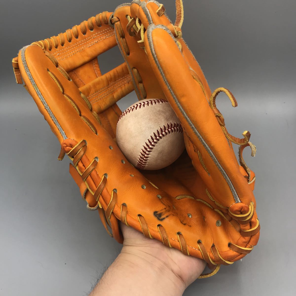 久保田スラッガー 野球 内野手用 硬式グローブ 硬式 グローブ 内野用 KUBOTA - | スラッガー硬式グローブ 大人 一般 硬式グラブ C GRオレンジ