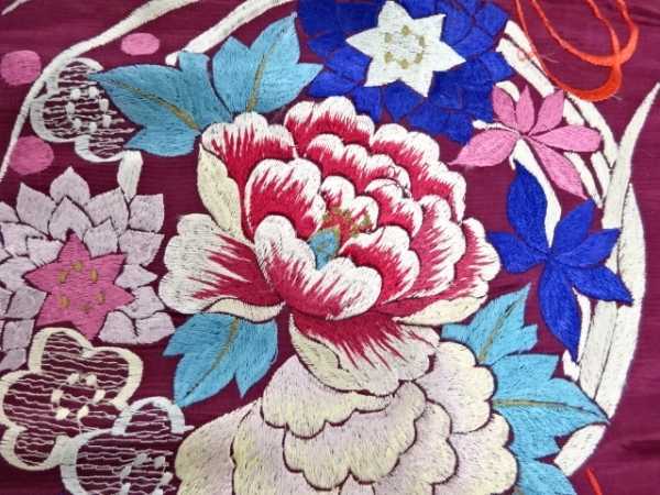 宗sou アンティーク 繻子地花薬玉模様刺繍名古屋帯(帯)|売買されたオークション情報、yahooの商品情報をアーカイブ公開 - オークファン ...