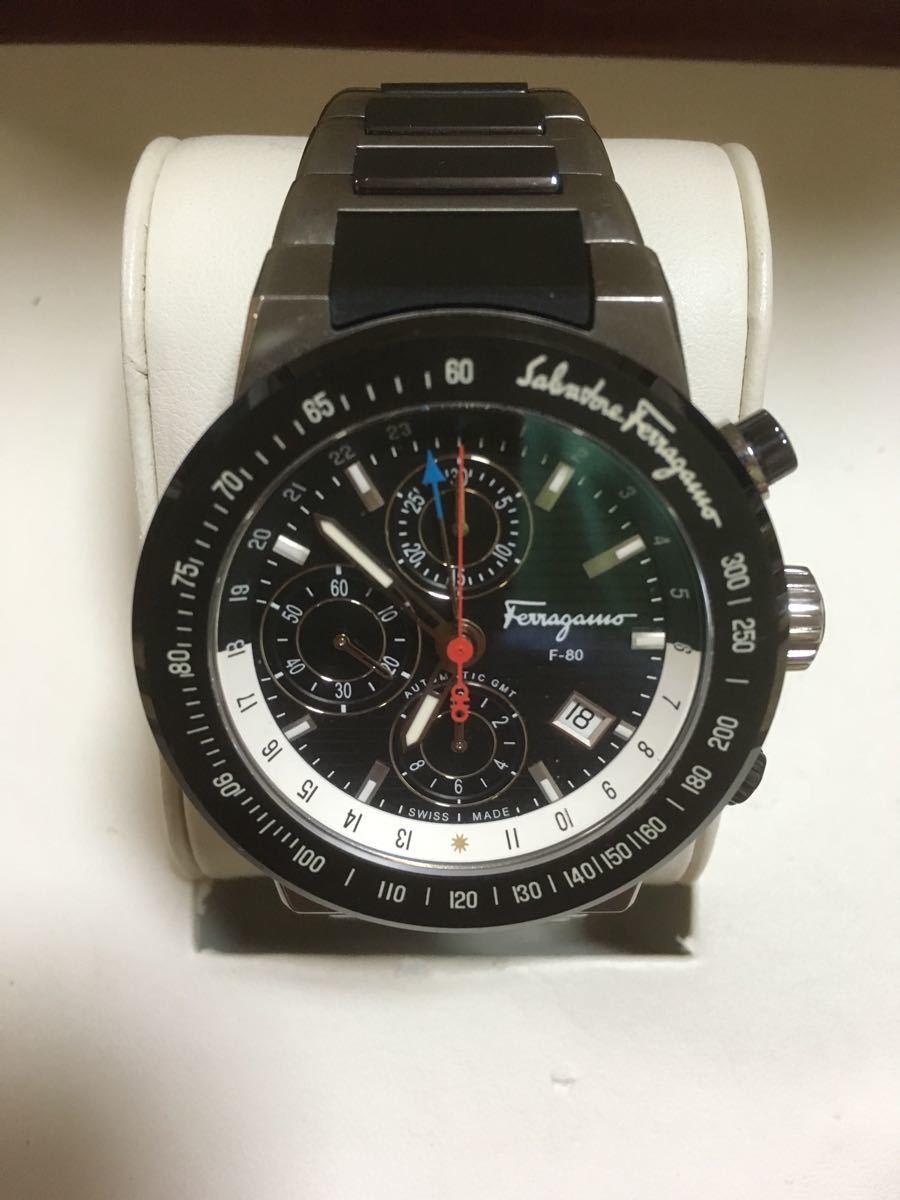 最新作 クロノグラフ 自動巻 オートマチック フェラガモ GMT 定価70万円(クロノグラフ＋カレンダー)｜売買されたオークション情報、yahooの商品情報をアーカイブ公開 - オークファン クロノグラフ＋カレンダー