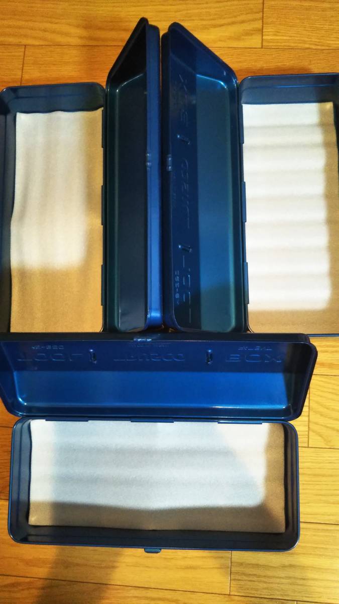 TOOL BOX YS-350 ツールボックス　 Y-350 | Steel ブルー幅約37×奥行約16×高さ約12cm スチール製山形工具箱 トラスコ