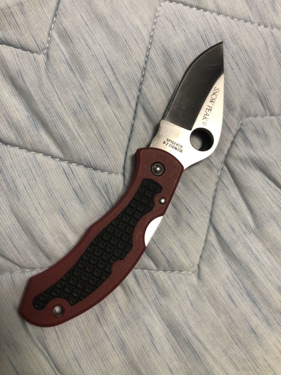 【激レア】廃番 スパイダルコ ナイフ snowpeak スノーピーク スパイダルコ - メルカリ tuff&frasl;スパイダルコ Spyderco ロック