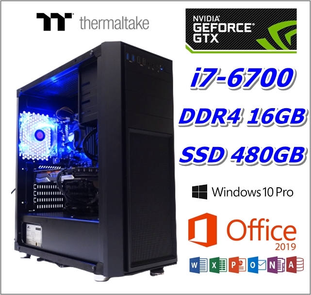 第6世代】i7-6700/GTX1060/DDR4 16GB/新品SSD 480GB+HDD 1TB 第6世代】i7-6700/GTX1060/DDR4 16GB/新品SSD 480GB+HDD 1TB