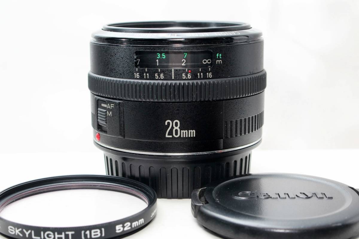 ☆【極上美品 フィルター付き】 Canon EF28mm F2.8 単焦点 寄れる