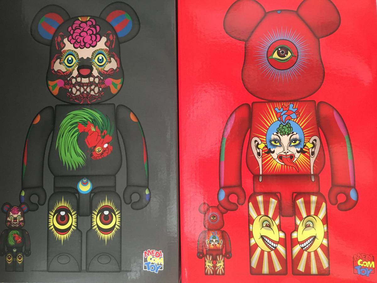 BE@RBRICK 田名網敬一 MEDICOM TOY & 100％ 400％ 公式通販 : 赤 