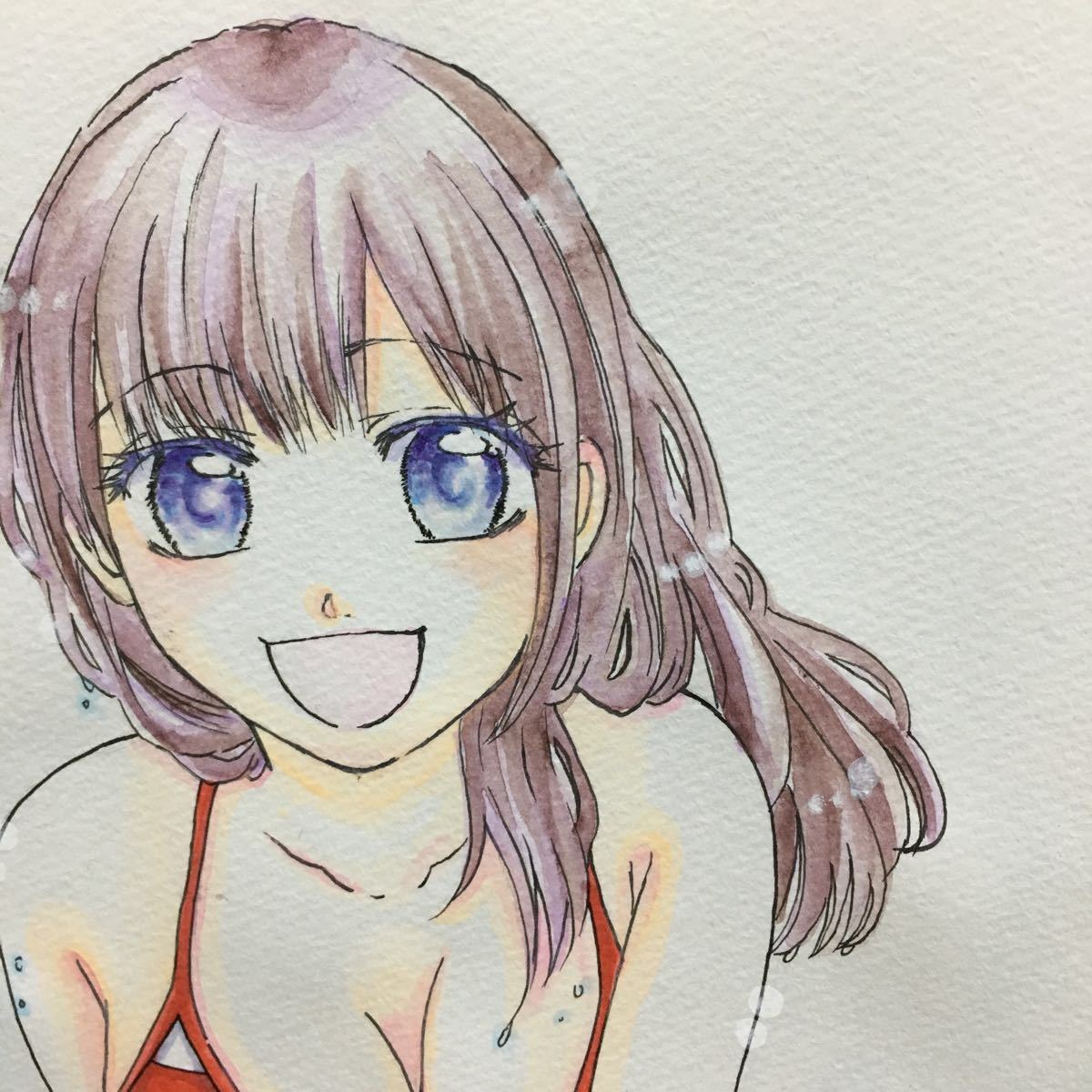 手描きイラストオリジナル 一緒に遊ぼうよ 水着 ビキニ 海 夏 女の子 手描きイラスト 売買されたオークション情報 Yahooの商品情報をアーカイブ公開 オークファン Aucfan Com