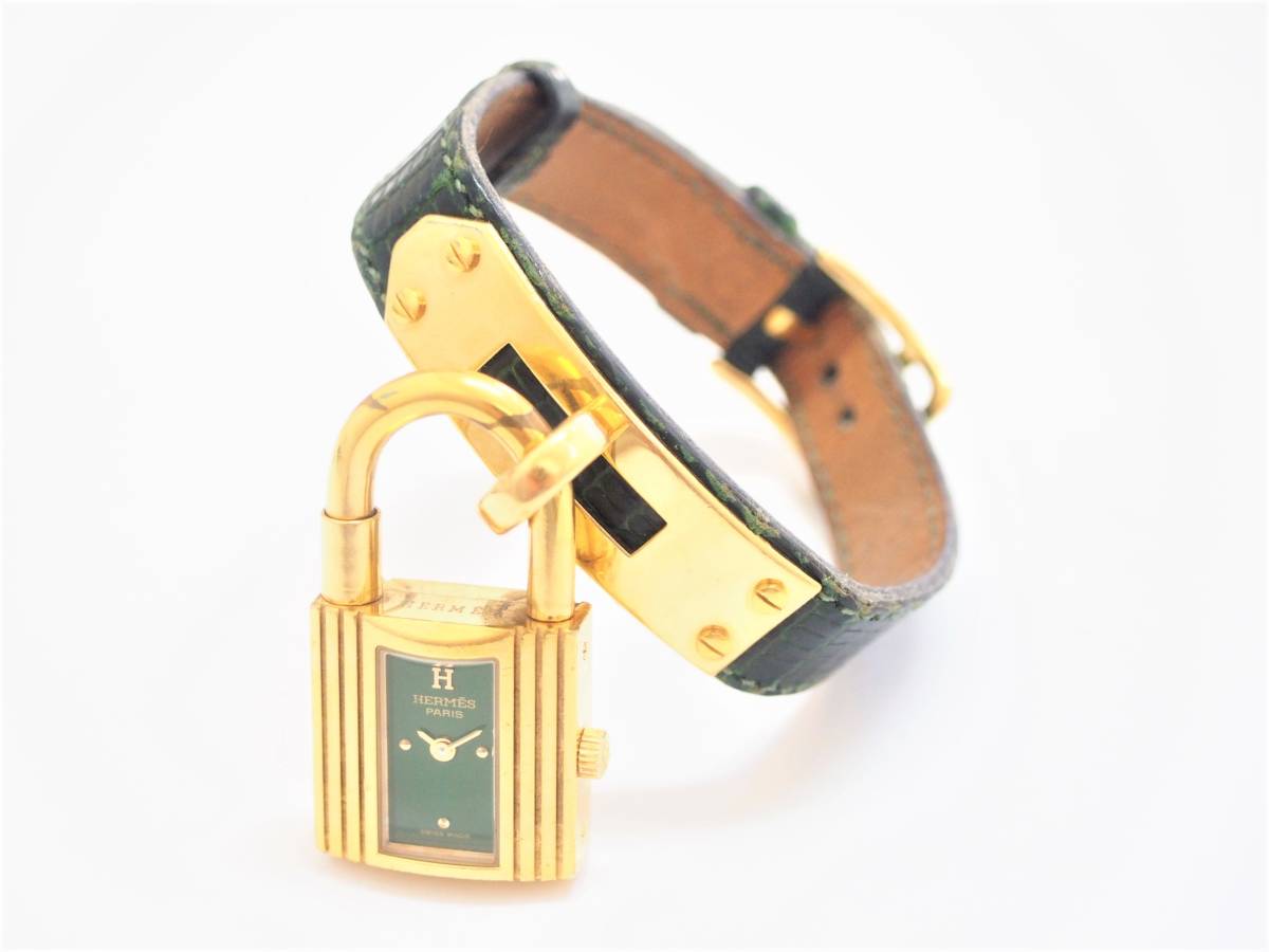 HERMES⁄エルメス ケリーウォッチ 腕時計 GP⁄レザー クオーツ 紺