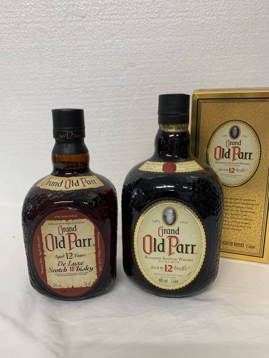 【古酒　スコッチ2本】オールドパー12年 750ml ／1000ml箱付　43% 2本セット