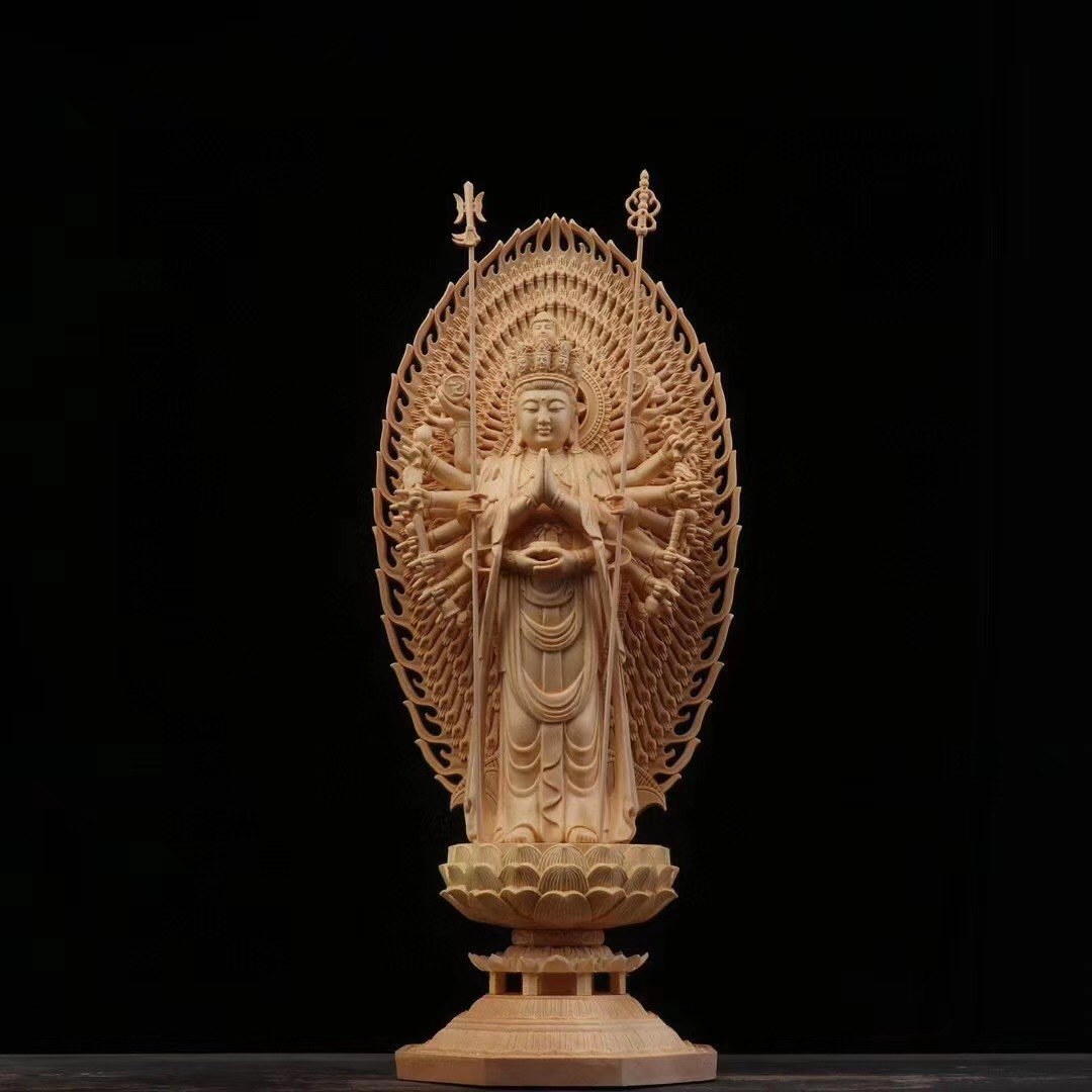 MD422珍しいです貴重品！千手観音菩薩立像 仏像 大型 仏教 千手観音