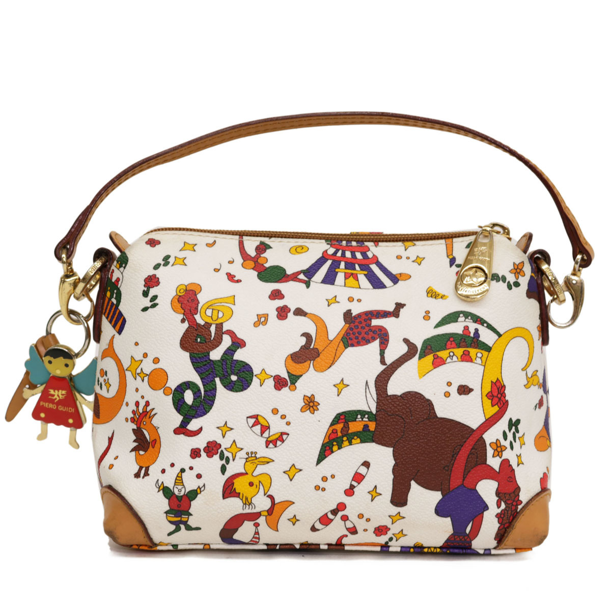 ◇PIERO GUIDI ピエログイディ アクセサリーポーチ ミニバッグ◇ white 